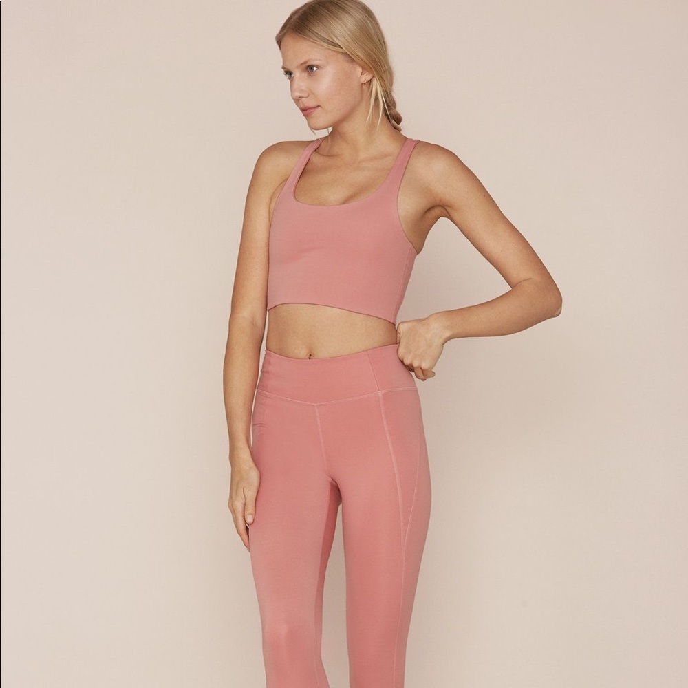 Girlfriend Collective Dusty Rose Leggings.